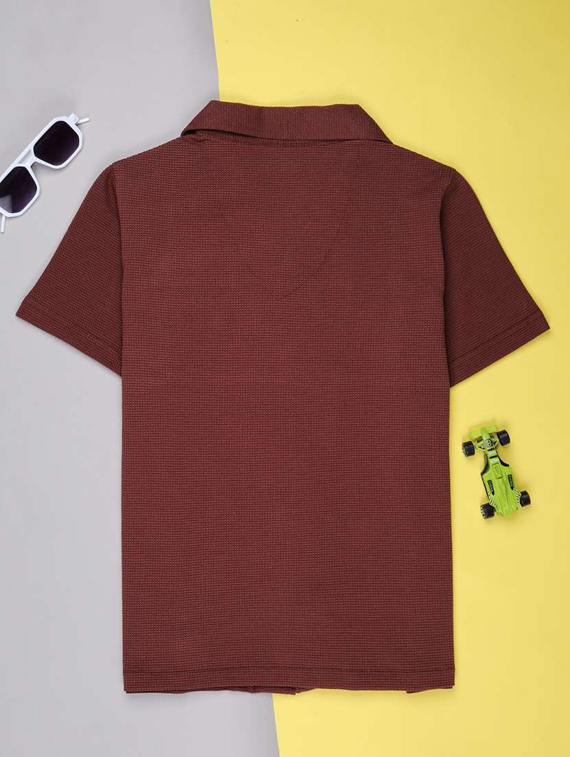 boys solid cuban collar short sleeve shirt - 22165843 -  Standard Image - 1