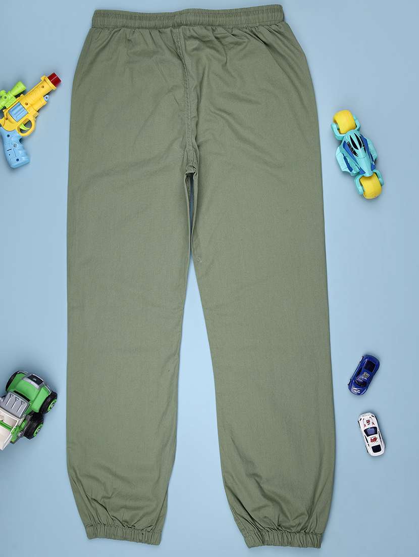 girls solid mid rise relaxed fit jogger - 22165911 -  Standard Image - 1