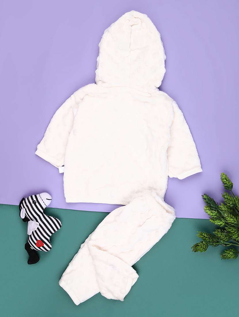 boys solid long sleeve hooded full length set - 22166231 -  Standard Image - 1