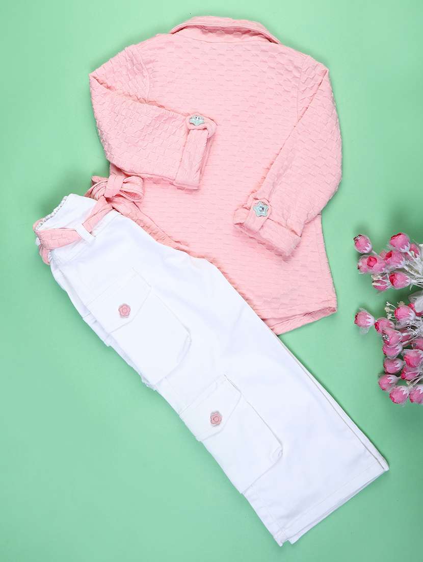 girls printed top & trouser co-ord set - 22166398 -  Standard Image - 1