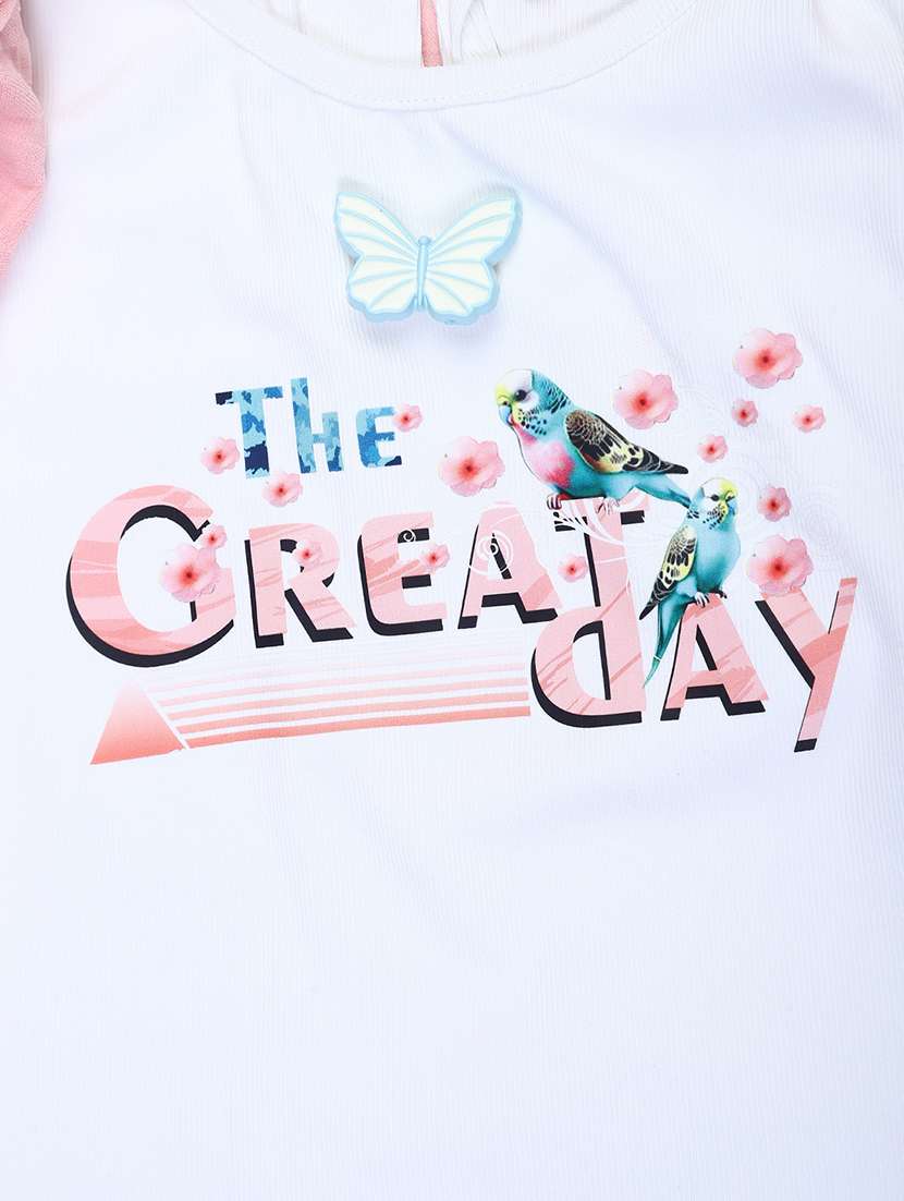 girls printed top & trouser co-ord set - 22166398 -  Standard Image - 4