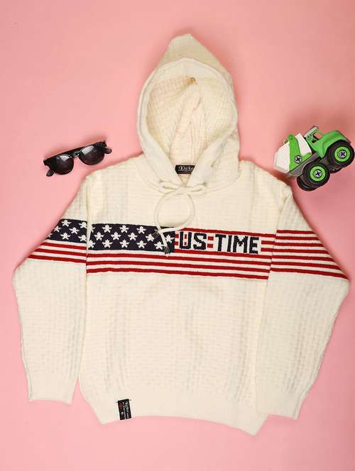 boys self designed long sleeve hooded sweater - 22166587 -  Standard Image - 0