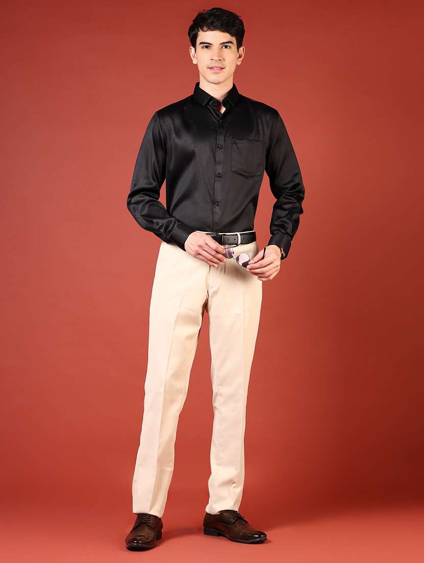men solid long sleeve regualr fit formal shirt - 22166605 -  Standard Image - 4