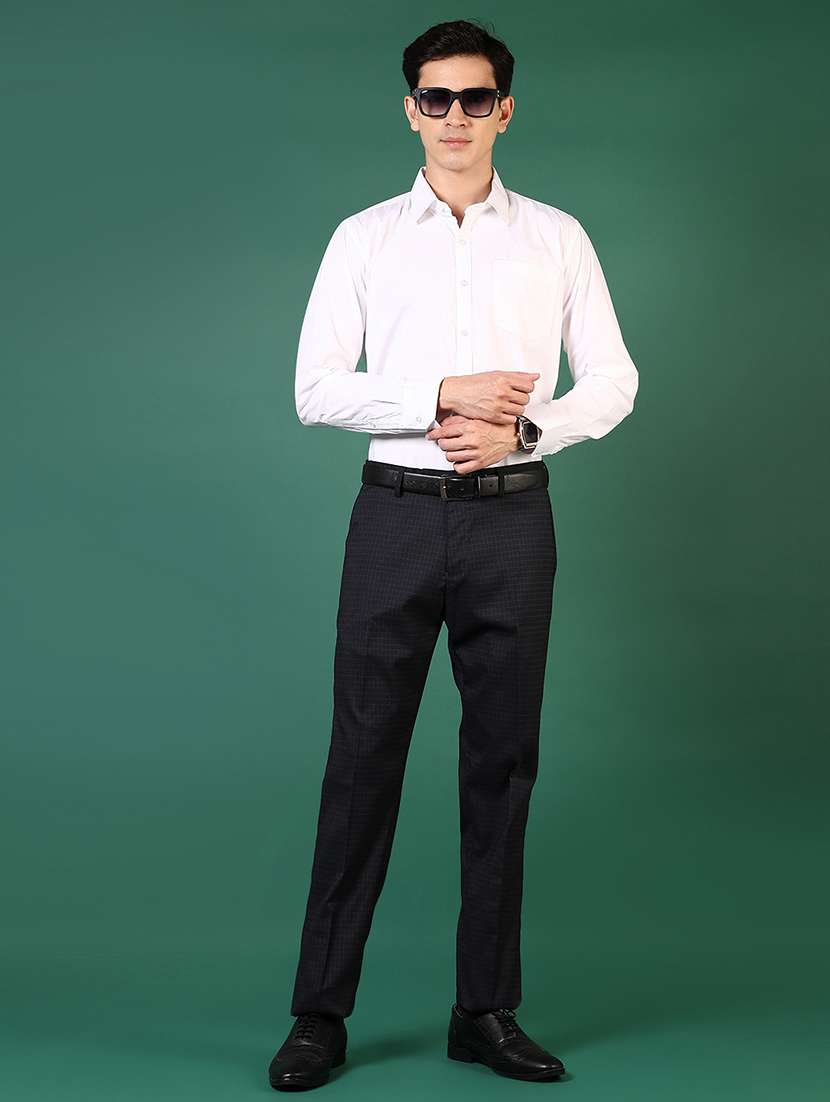 men solid long sleeve regualr fit formal shirt - 22166706 -  Standard Image - 4