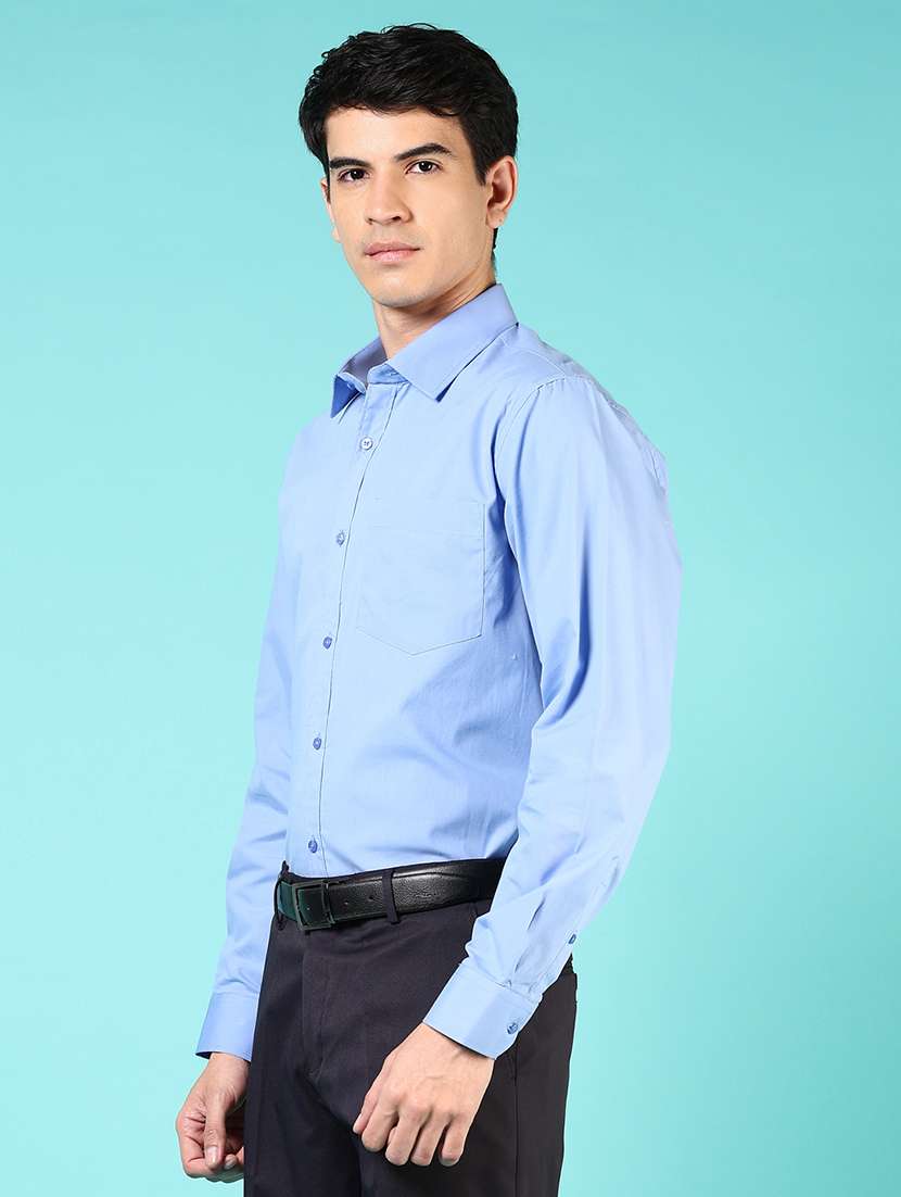 men solid long sleeve regualr fit formal shirt - 22166794 -  Standard Image - 1