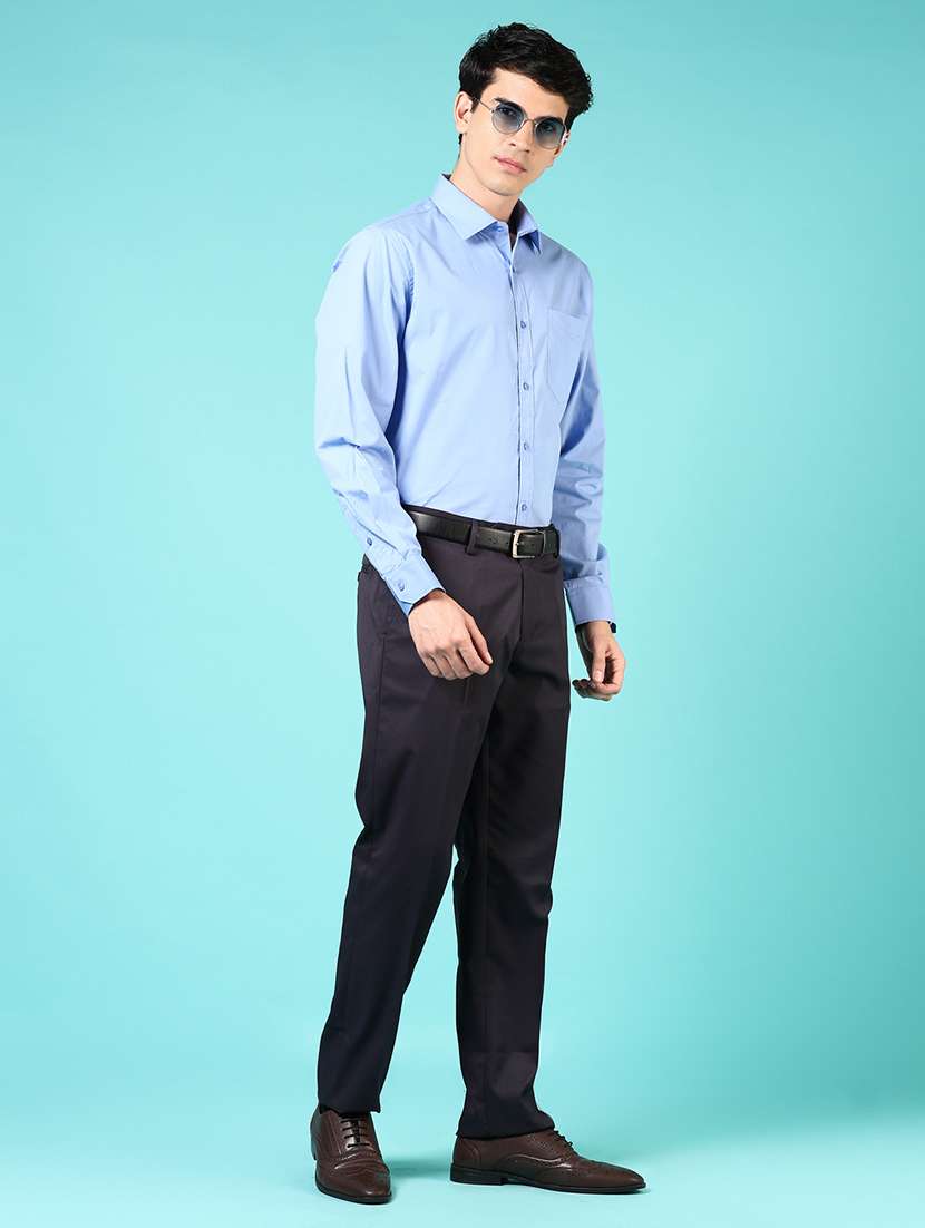 men solid long sleeve regualr fit formal shirt - 22166794 -  Standard Image - 4