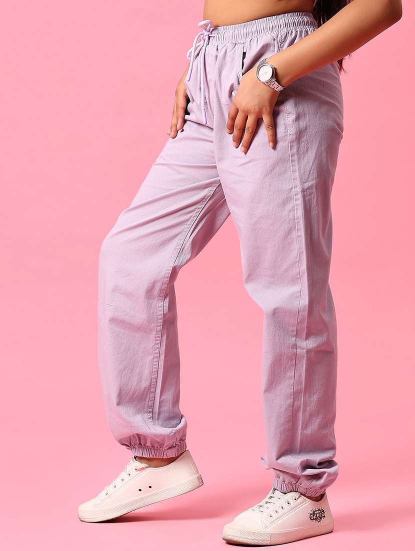 girls solid mid rise relaxed fit jogger - 22166830 -  Standard Image - 1