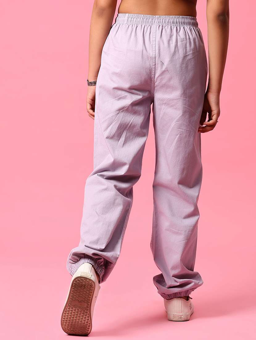 girls solid mid rise relaxed fit jogger - 22166830 -  Standard Image - 1