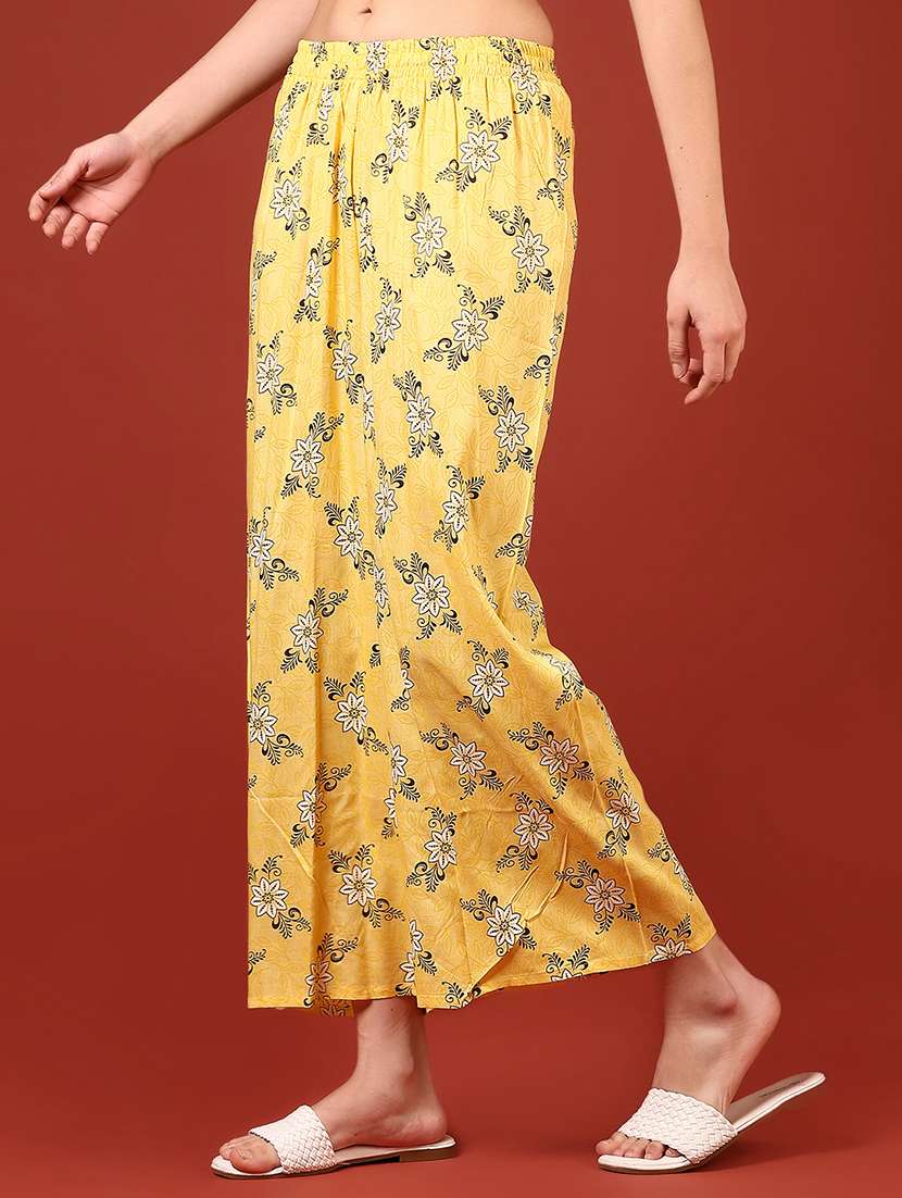 women printed mid rise palazzo - 22167189 -  Standard Image - 1