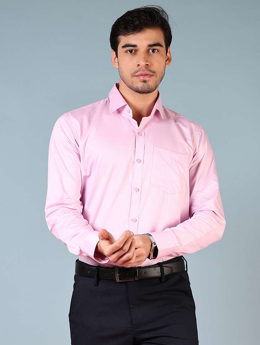 men solid long sleeve regualr fit formal shirt - 22167306 -  Standard Image - 1