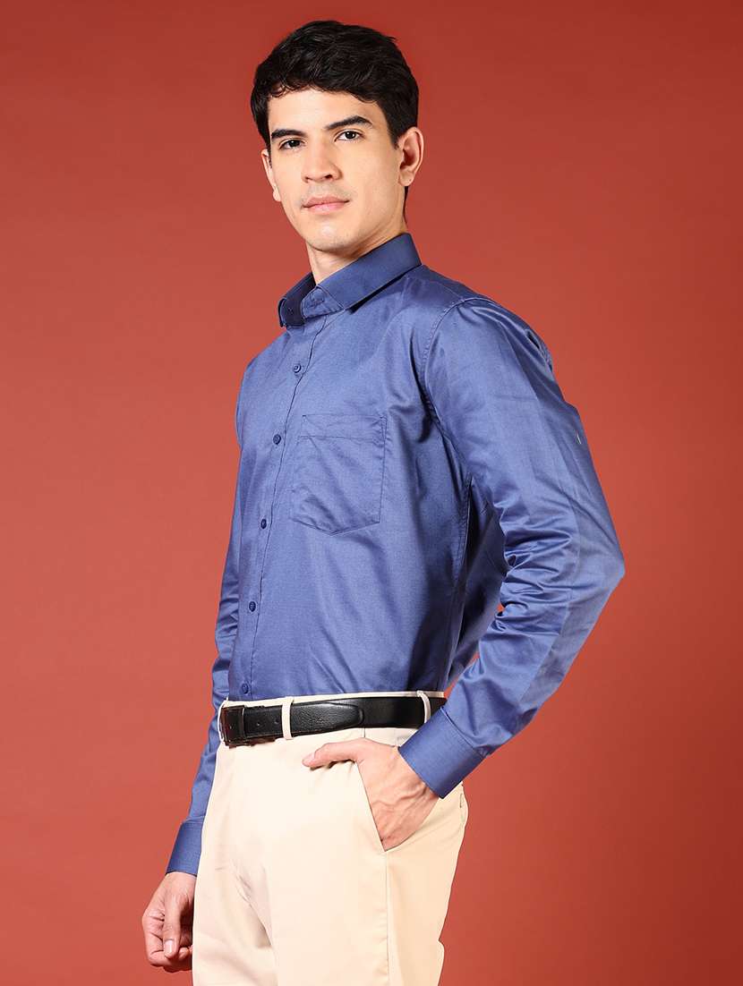 men solid long sleeve regualr fit formal shirt - 22167307 -  Standard Image - 1