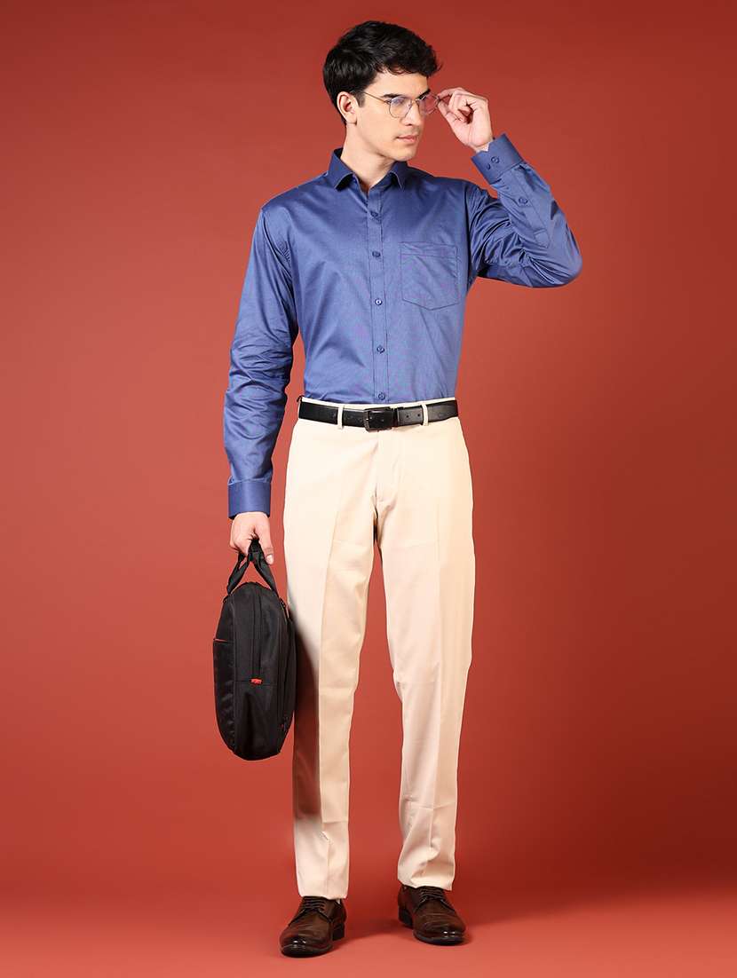 men solid long sleeve regualr fit formal shirt - 22167307 -  Standard Image - 4