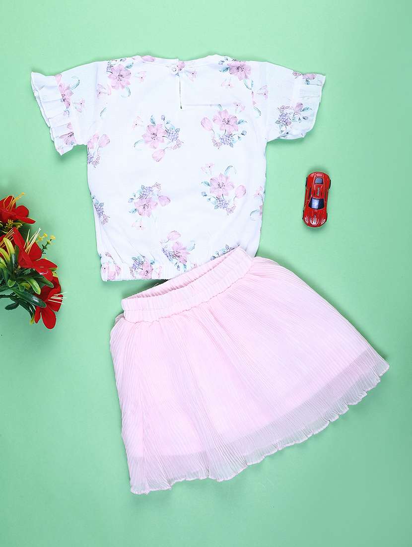 girls floral print skirt & top set co-ord set - 22167404 -  Standard Image - 1