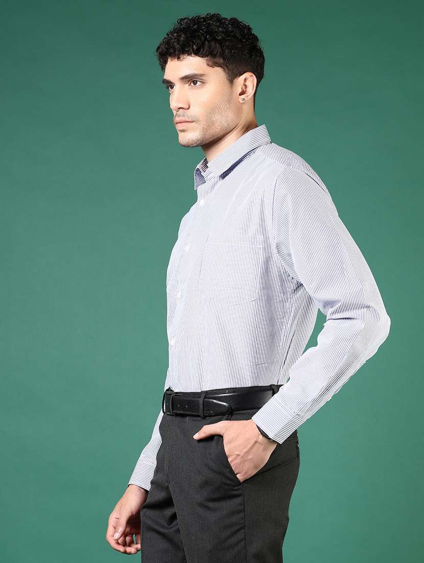 Men Striped Long Sleeve Regualr Fit Formal Shirt - 22167470 -  Standard Image - 1