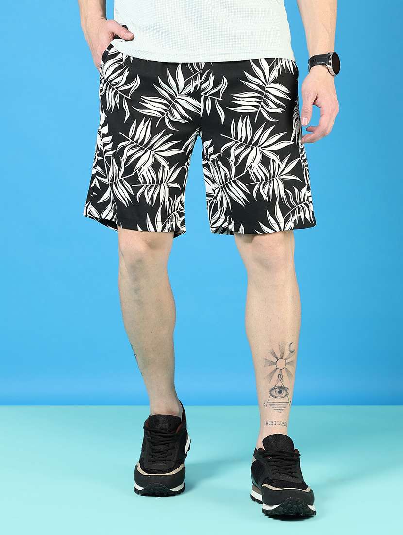 men printed mid rise regular fit shorts - 22167803 -  Standard Image - 1