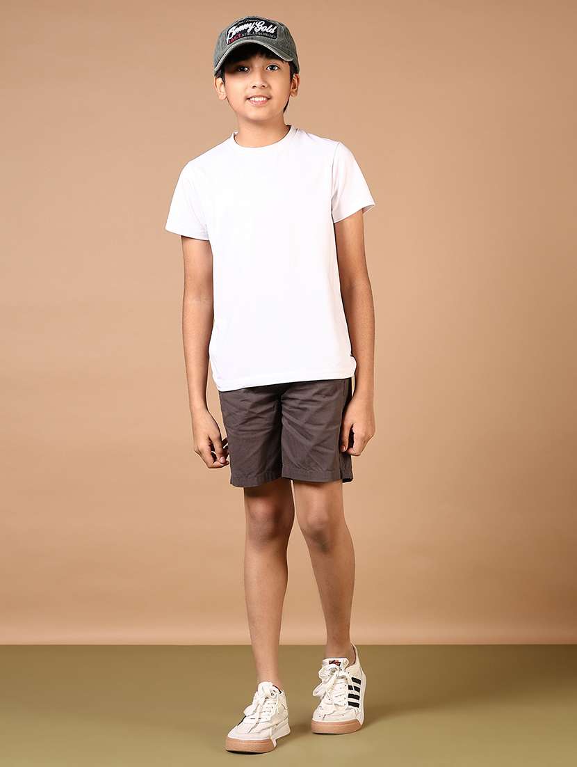 boys solid mid rise shorts - 22168057 -  Standard Image - 4