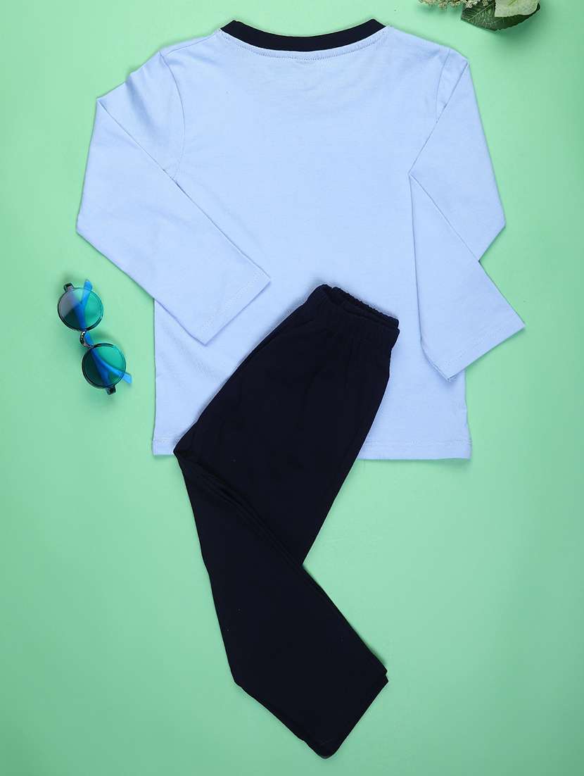 boys printed t-shirt & pajama co-ord set - 22168078 -  Standard Image - 1