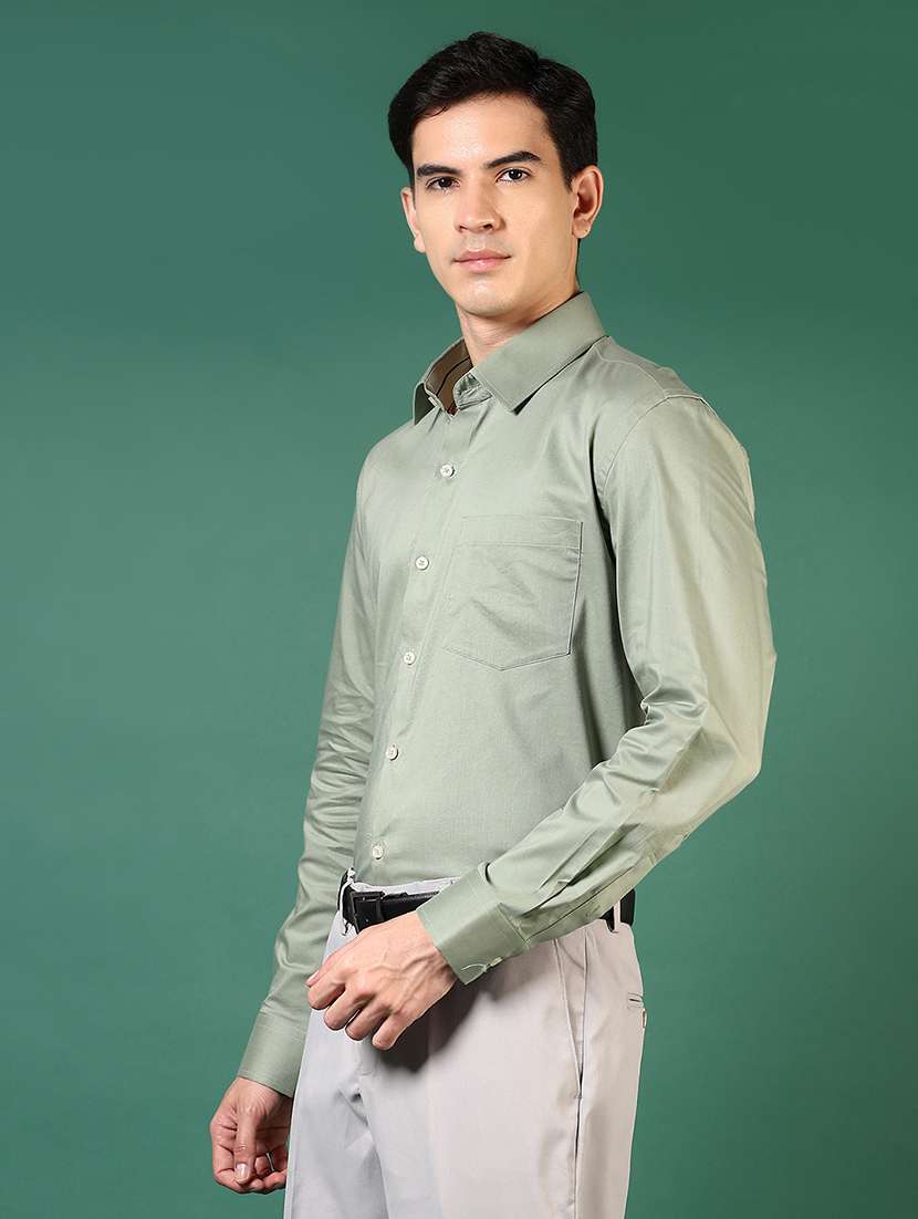 men solid long sleeve regualr fit formal shirt - 22168215 -  Standard Image - 1
