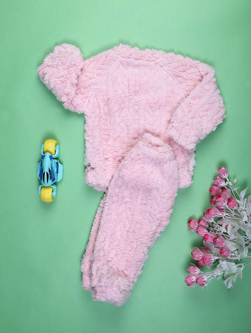 girls solid round neck full length set - 22168234 -  Standard Image - 1