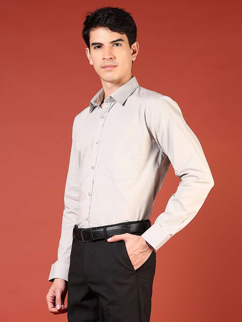 men solid long sleeve regualr fit formal shirt - 22168277 -  Standard Image - 1