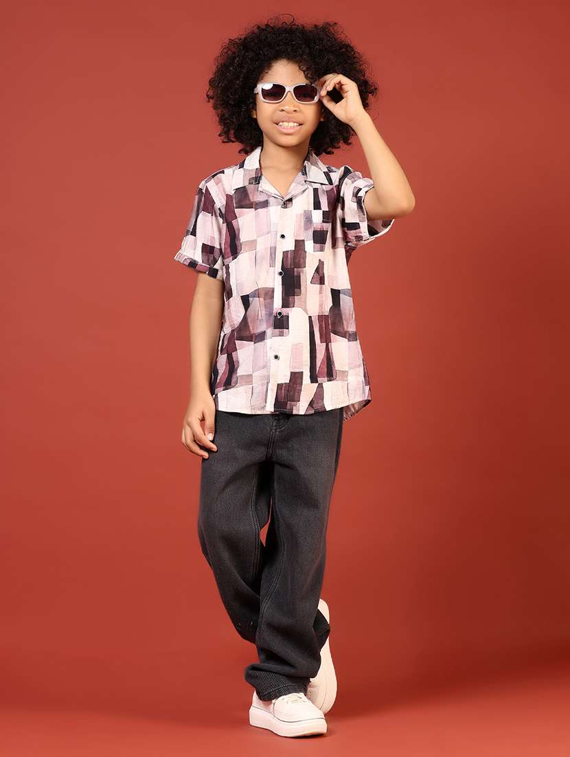 boys printed short sleeve casual shirt - 22168456 -  Standard Image - 4