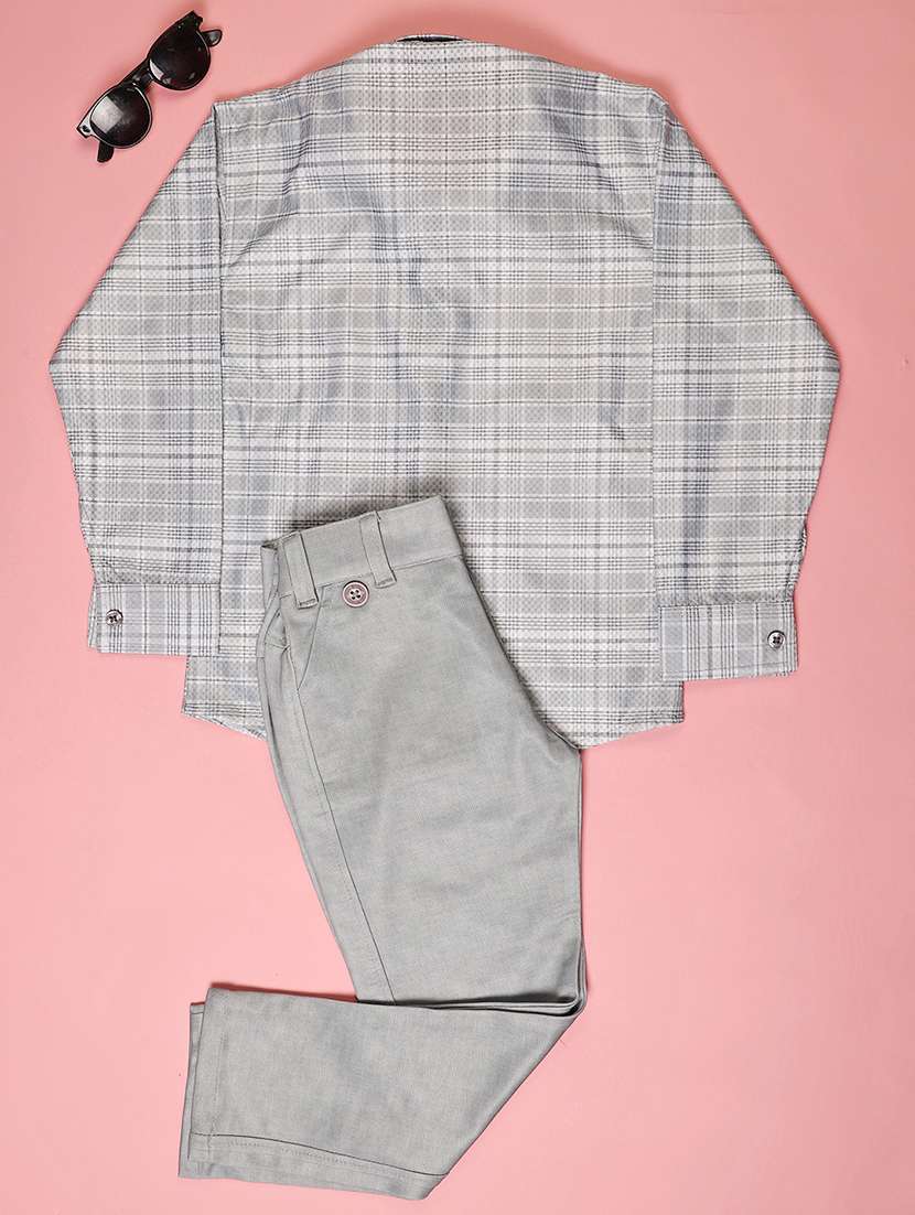 boys printed shirt & trouser co-ord set - 22168591 -  Standard Image - 1