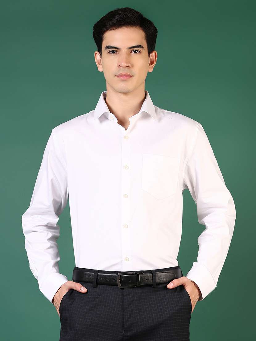 men solid long sleeve regualr fit formal shirt - 22168703 -  Standard Image - 1