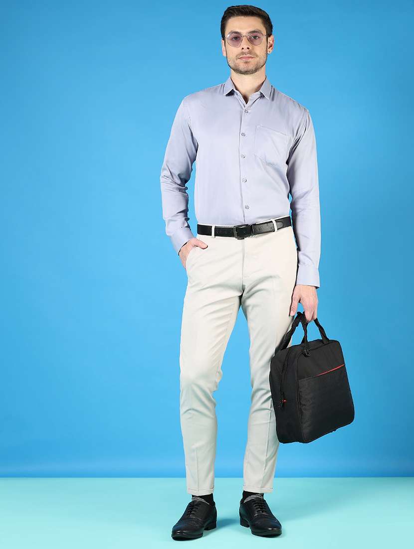 men solid long sleeve regualr fit formal shirt - 22168766 -  Standard Image - 4