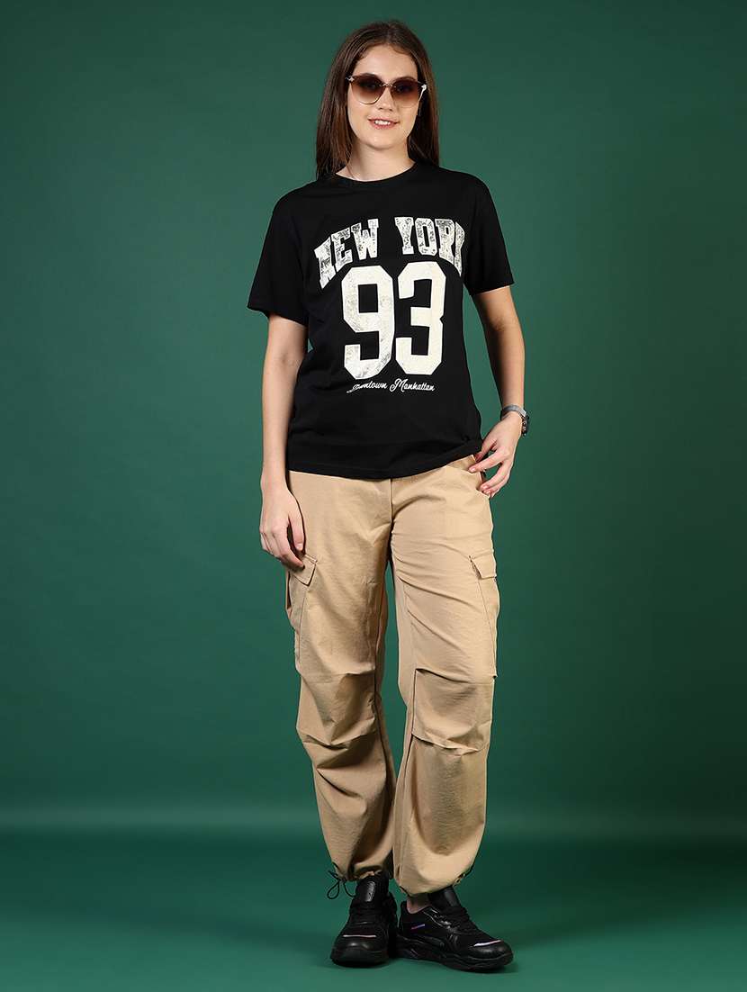 women solid mid rise regular fit jogger - 22168774 -  Standard Image - 4