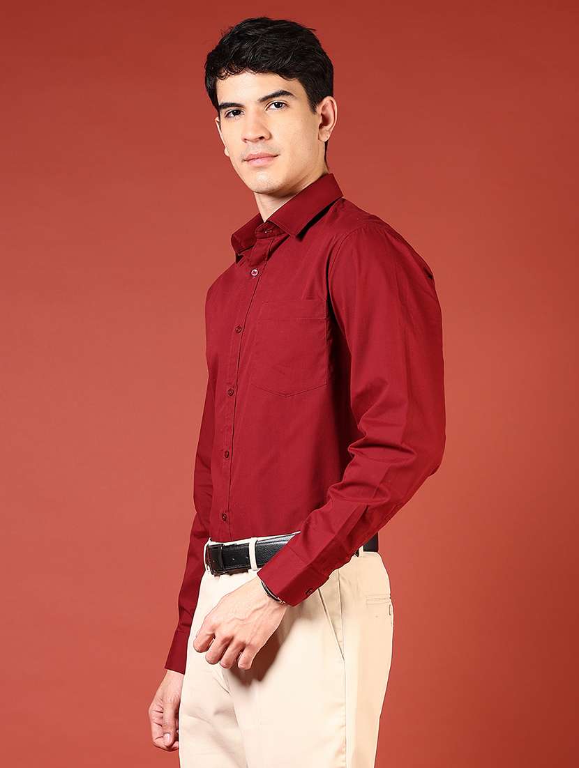 men solid long sleeve regualr fit formal shirt - 22168829 -  Standard Image - 1