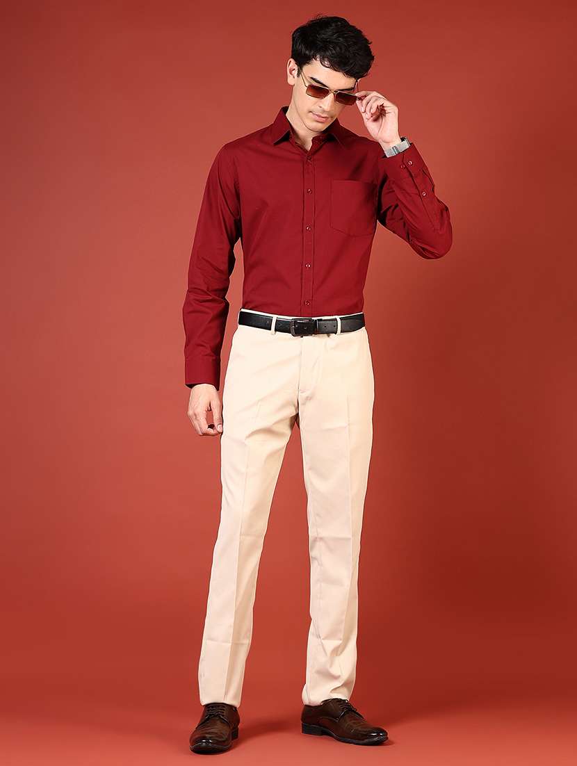 men solid long sleeve regualr fit formal shirt - 22168829 -  Standard Image - 4
