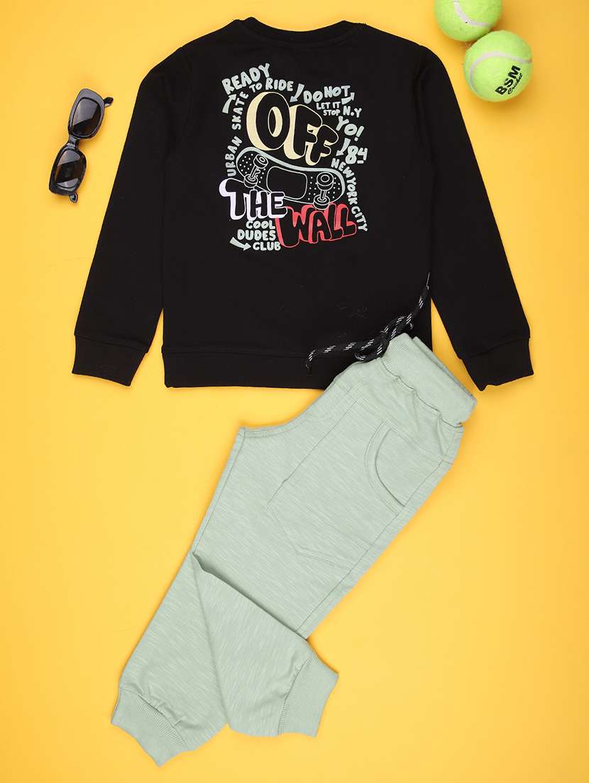 boys printed t-shirt and jogger co-ord set - 22168854 -  Standard Image - 1