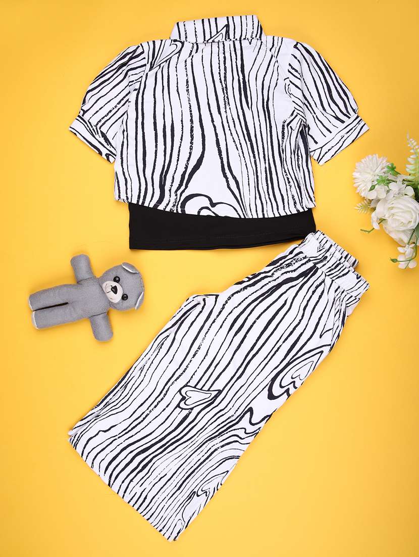 girls printed top and trouser co-ord set - 22168948 -  Standard Image - 1