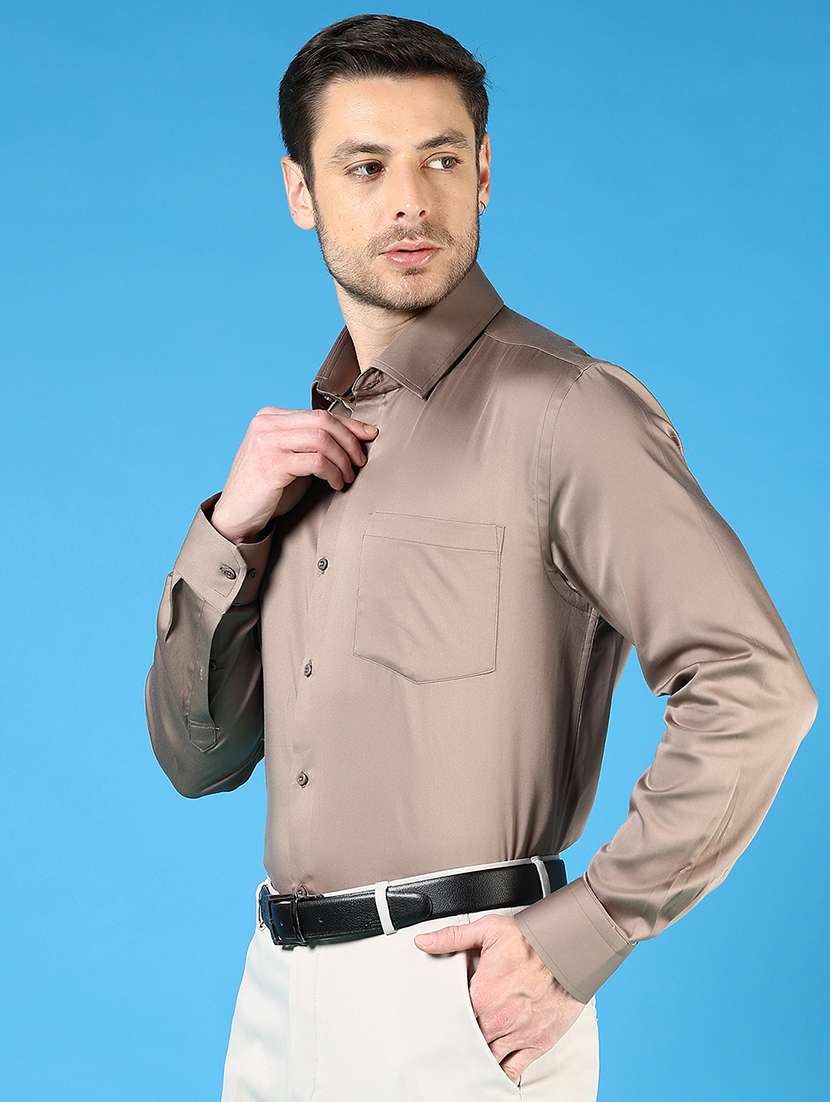 men solid long sleeve regualr fit formal shirt - 22168982 -  Standard Image - 1