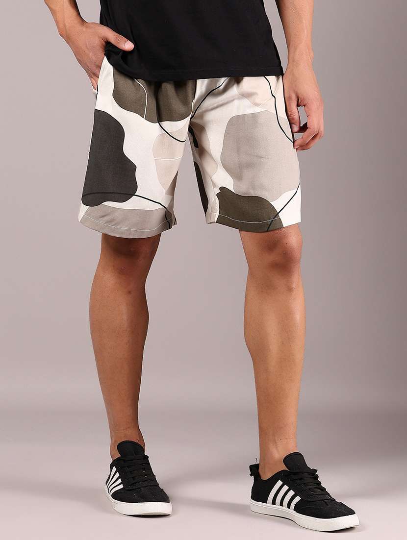 men printed mid rise regular fit shorts - 22168993 -  Standard Image - 1