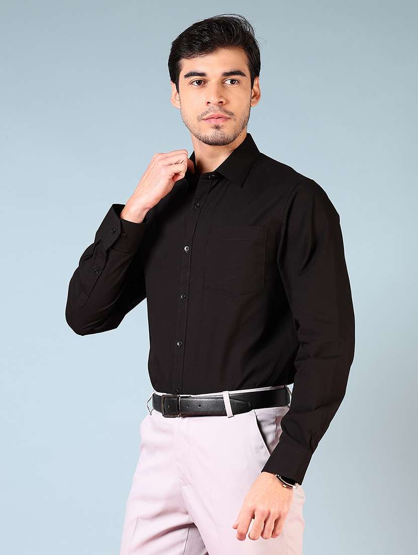 men solid long sleeve regualr fit formal shirt - 22169105 -  Standard Image - 1