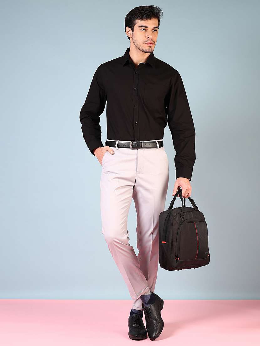 men solid long sleeve regualr fit formal shirt - 22169105 -  Standard Image - 4