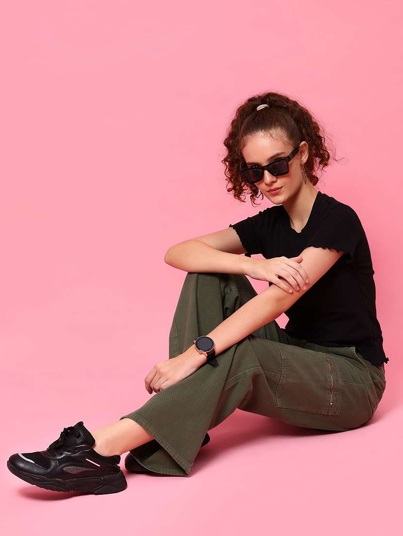 men solid mid rise regular fit cargo - 22169117 -  Standard Image - 4