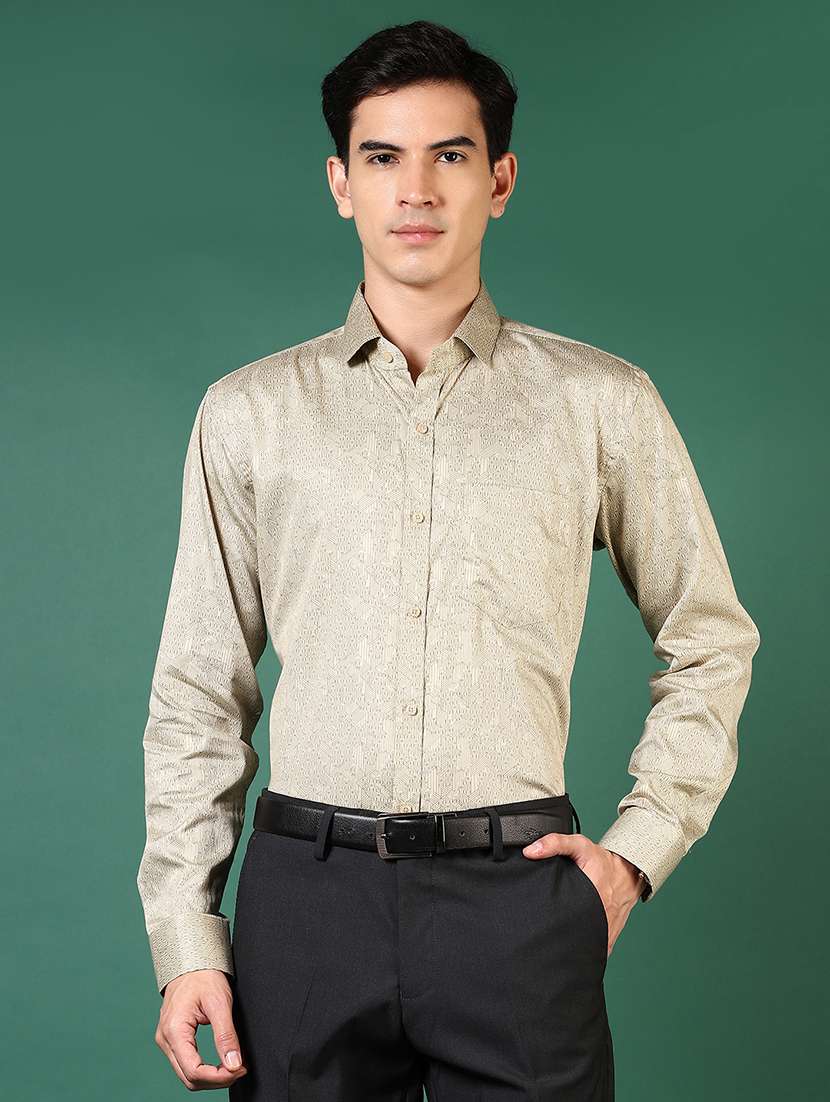 men printed long sleeve regualr fit formal shirt - 22169301 -  Standard Image - 1