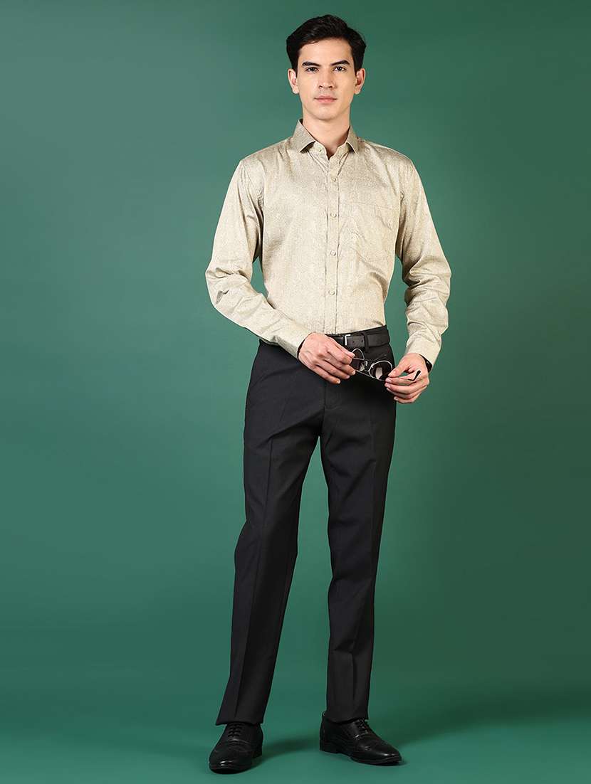 men printed long sleeve regualr fit formal shirt - 22169301 -  Standard Image - 4