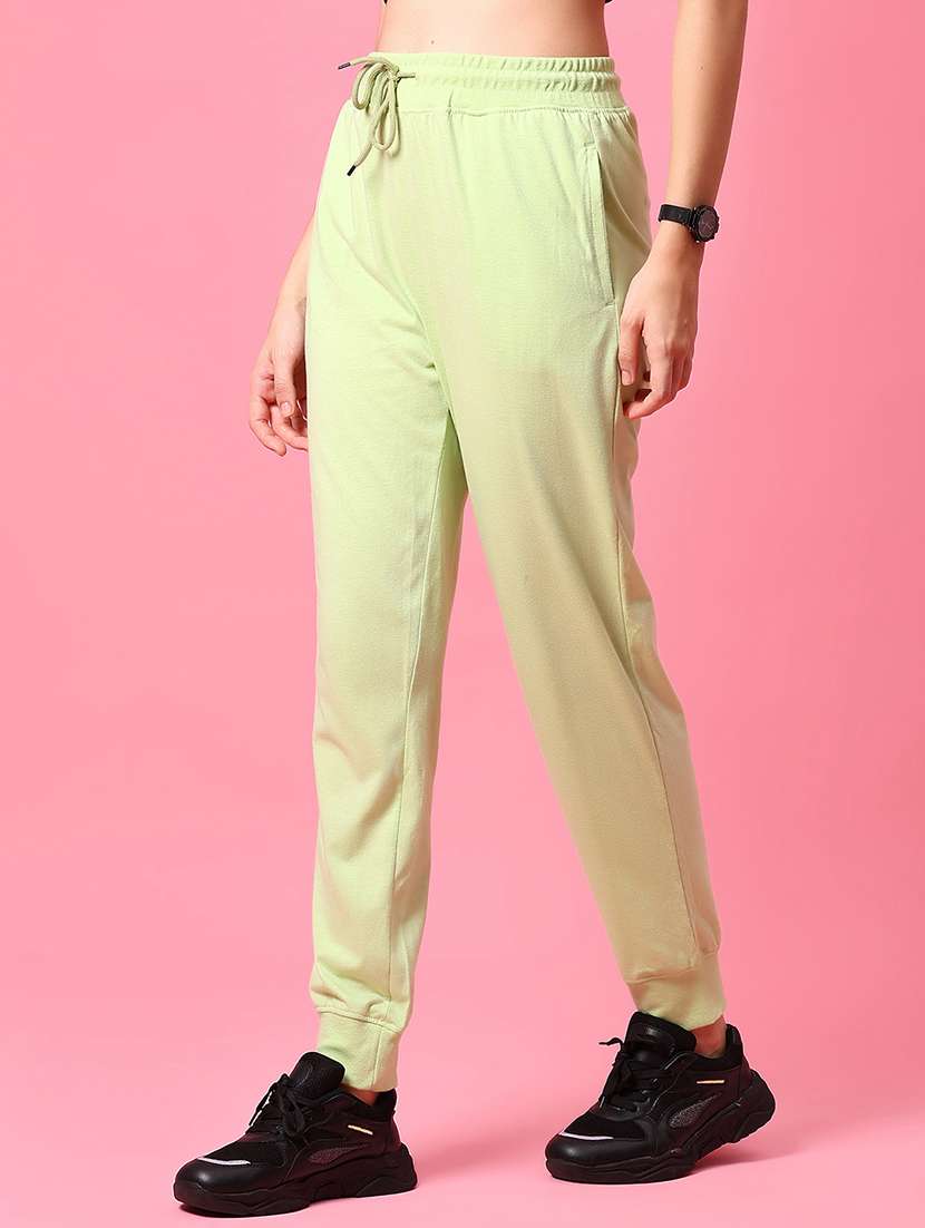 women solid mid rise regular fit jogger - 22169472 -  Standard Image - 1