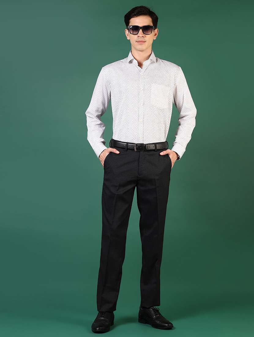 men printed long sleeve regualr fit formal shirt - 22169636 -  Standard Image - 4