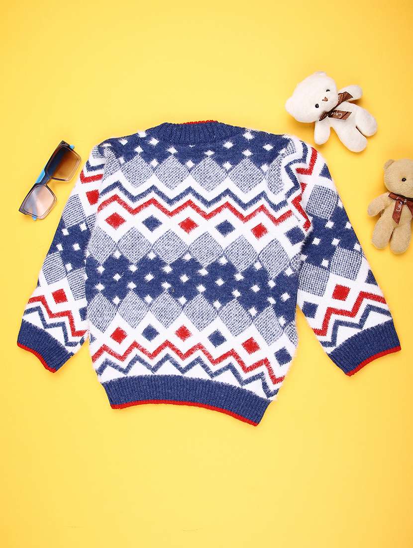 boys self designed long sleeve sweater - 22170087 -  Standard Image - 1