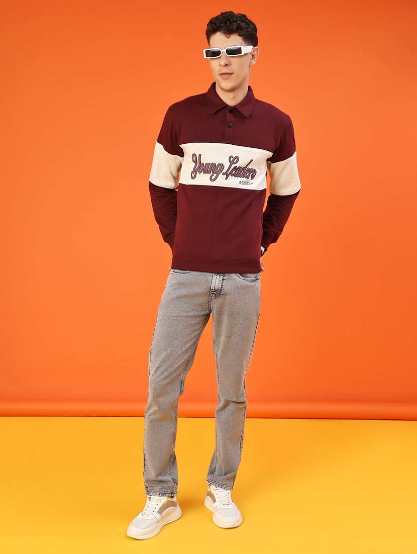 men chest print long sleeve regular fit sweatshirt - 22170330 -  Standard Image - 4