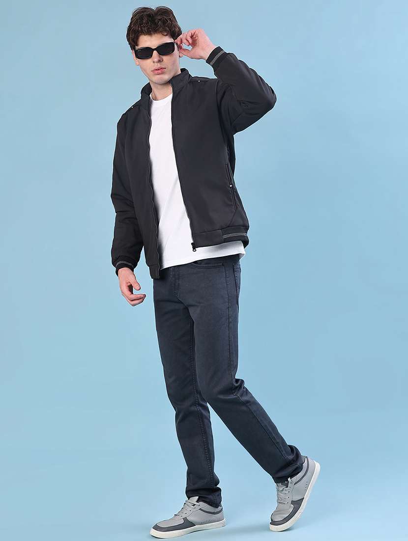 men solid long sleeve lightweight bomber jacket - 22170341 -  Standard Image - 4