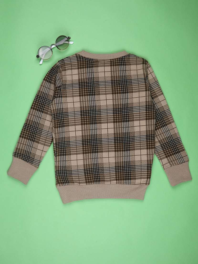 boys checkered long sleeve sweatshirt - 22170391 -  Standard Image - 1