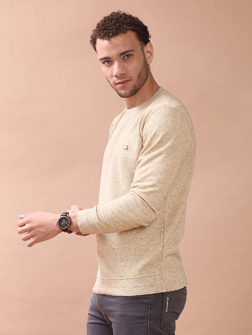 yellow cotton blend pullover - 22170429 -  Standard Image - 1