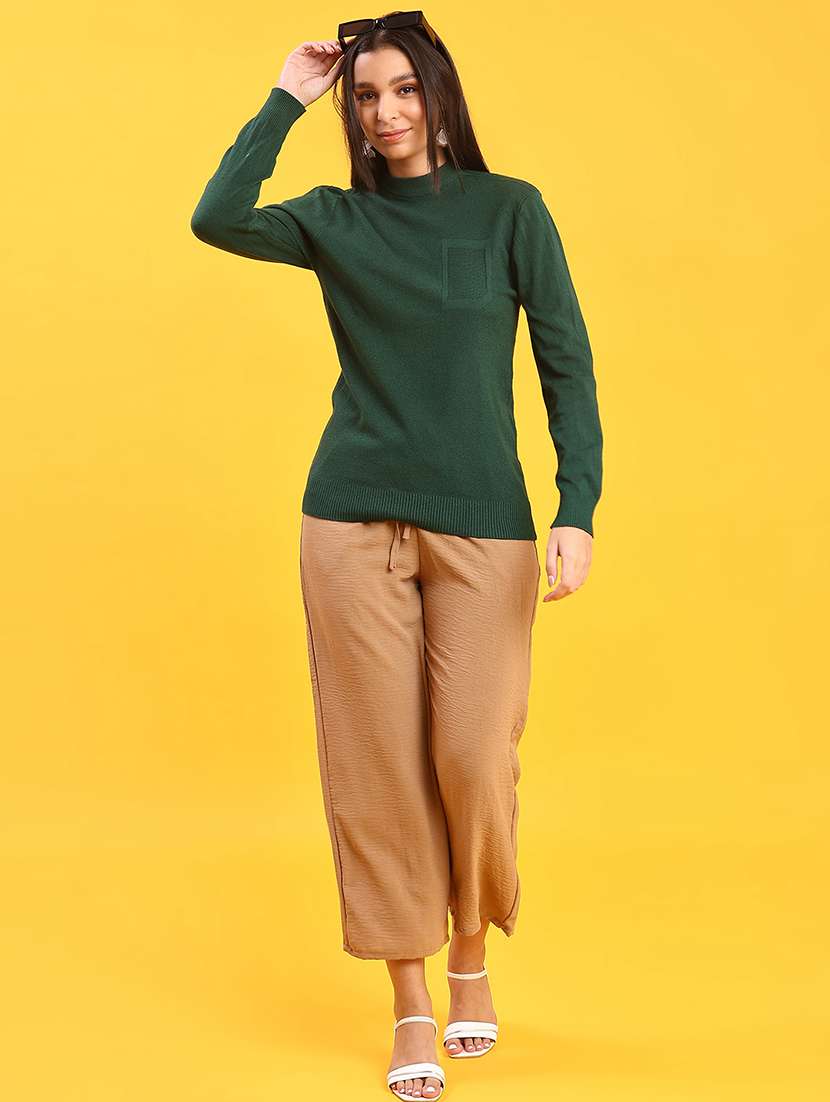 women self design long sleeve regular fit pullover  - 22170430 -  Standard Image - 4