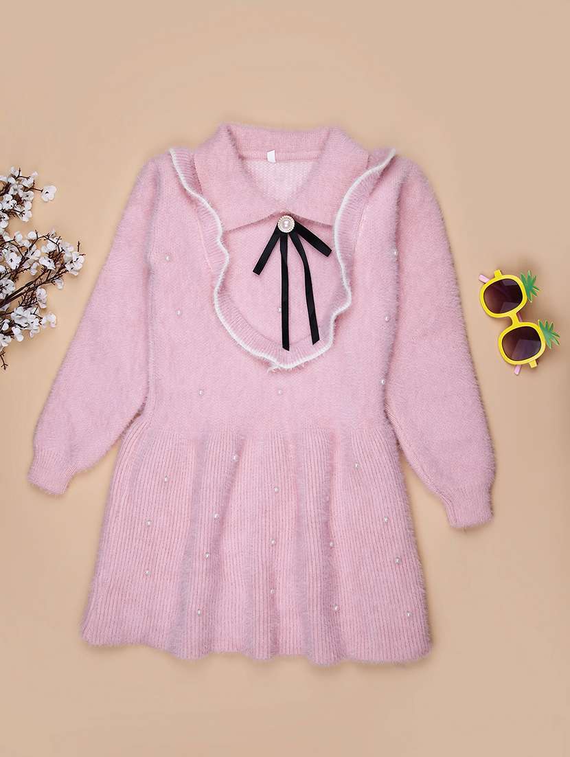girls embellished long sleeves sweater