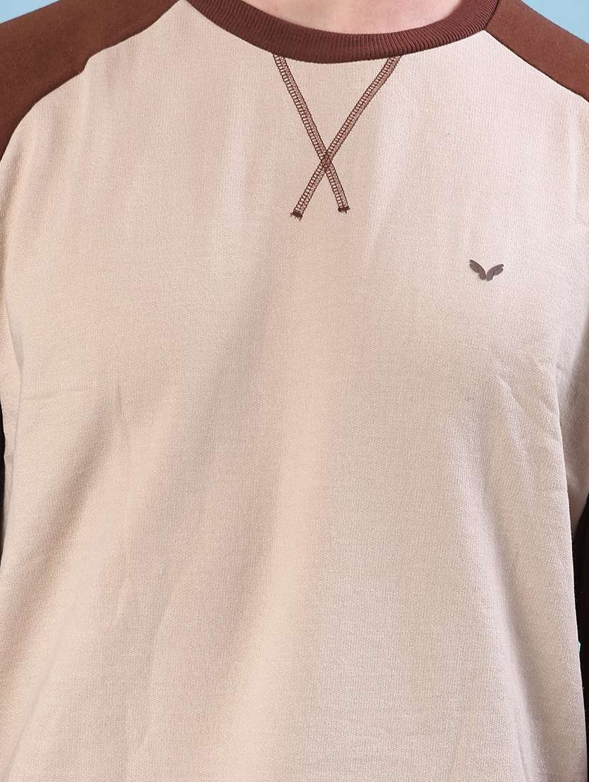 men color block long sleeve regular fit sweatshirt - 22170453 -  Standard Image - 4